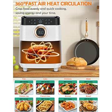 ALLCOOL Air Fryer 8QT Large Capacity for Healthy Meals