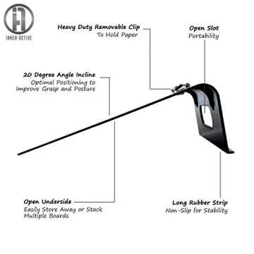 INNER-ACTIVE Slant Board for Writing and Learning - Improve Handwriting and Posture with Ergonomic D...