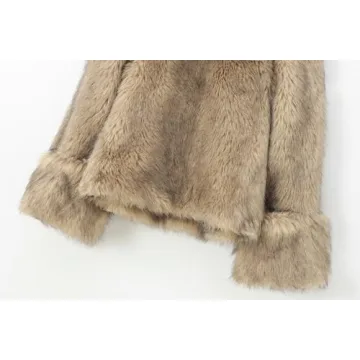 Archicolor Minimalist Faux Fur Coat for Stylish Women Winter