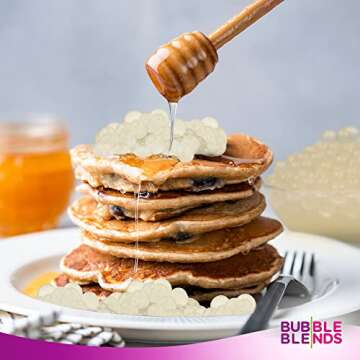 Bubble Blends Lychee Popping Boba (1lb) - Popping Pearls 100% Fat-Free-Free - Real Fruit Juice Sago Balls - Tapioca Pearls for Bubble Tea, Boba Drink Sinkers & Dessert Toppings for Family Friends