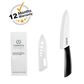 Ceramic Kitchen Knife 6 inch Cutlery Chef Knife with Sheath Upgrade Handle