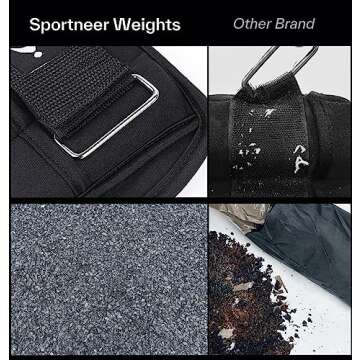 Sportneer Adjustable Ankle Wrist Weights for Men Women Kids, Adjustable Leg & Cuff Weight Straps for...