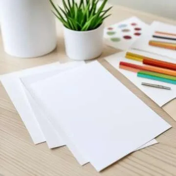50 Sheets of Heavyweight White Cardstock Ideal for Business Cards, Art Projects, Invitations, and St...