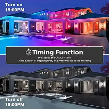 FBZ 60Ft Outdoor Waterproof LED Strip Lights,Music Sync RGB IP65 Led Lights with App Control and Remote,Color Changing Waterproof Led Rope Lights for Outdoor,Balcony,Roof,Garden,Stairs Party