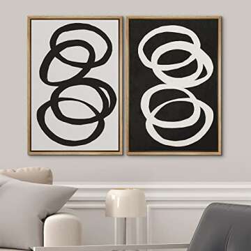 Ashbrook Framed Canvas Set - Modern Abstract Decor