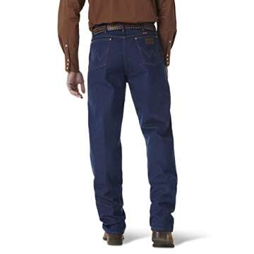 Wrangler Men's Cowboy Cut Relaxed Fit Jean, Prewashed Indigo, 33W x 36L