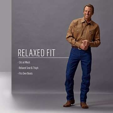 Wrangler Cowboy Cut Relaxed Fit Jean for Men