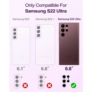 WeLoveCase for Samsung Galaxy S22 Ultra 5G Case, Cover 3 in 1 Full Body Heavy Duty Protection Hybrid...
