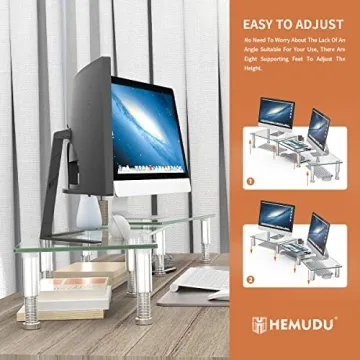 Hemudu Dual Monitor Stand for Ergonomic Workspace