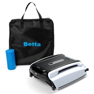 Betta SE Solar-Powered Robotic Automatic Pool Skimmer Cleaner with Carrying and Storage Bag, 30+ Hou...