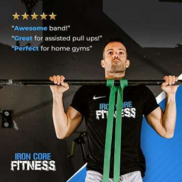 Green Resistance Bands Pull Up WOD Bands for Banded Squat Assistance Rubber Stretching Mobility Reha...