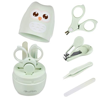 GLOVAL BABY Baby Nail Kit, Baby Manicure Kit and Pedicure kit with Cute Owl Shape Case. Baby Nail Cl...