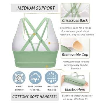 Comfortable Criss-Cross Sports Bra for Women