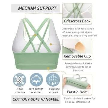 Comfortable Criss-Cross Sports Bra for Women