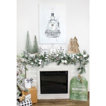 Decorative Wooden Christmas Tree Trays Set for Holiday Charm