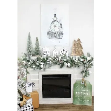 Decorative Wooden Christmas Tree Trays Set for Holiday Charm