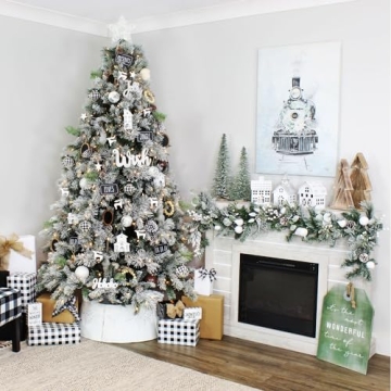 Decorative Wooden Christmas Tree Trays Set for Holiday Charm