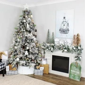 Decorative Wooden Christmas Tree Trays Set for Holiday Charm