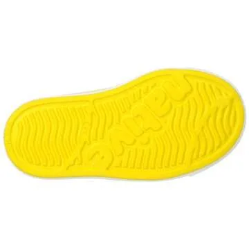Native Shoes, Jefferson Child, Kids Lightweight Sneaker, Crayon Yellow/Shell White, 4 M US Toddler