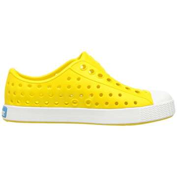 Native Shoes, Jefferson Child, Kids Lightweight Sneaker, Crayon Yellow/Shell White, 4 M US Toddler