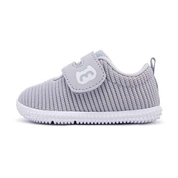 BMCiTYBM Baby Shoes Girl 6-12 Months Baby Walking Shoes Girls Boys Sneakers Infant Shoes 6 9 12 18 24 Months Grey Size 18-24 Months Toddler