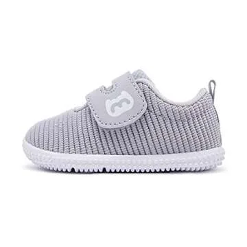 BMCiTYBM Baby Shoes Girl 6-12 Months Baby Walking Shoes Girls Boys Sneakers Infant Shoes 6 9 12 18 24 Months Grey Size 18-24 Months Toddler