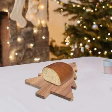 Amosfun Christmas Tree Cutting Board for Festive Serving