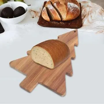 Amosfun Christmas Tree Cutting Board for Festive Serving