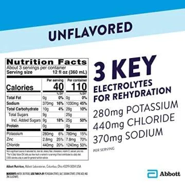Pedialyte Electrolyte Solution 33.8 Fl Oz Unflavored