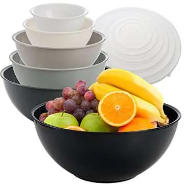 Okllen 12 Piece Colorful Nesting Bowls with Lids