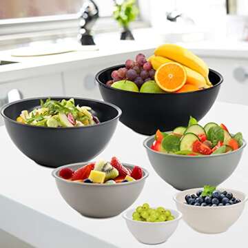 Okllen 12 Piece Colorful Nesting Bowls with Lids