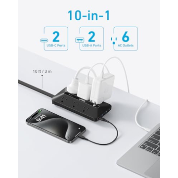 Anker Flat Plug Power Strip 300J for Efficient Charging
