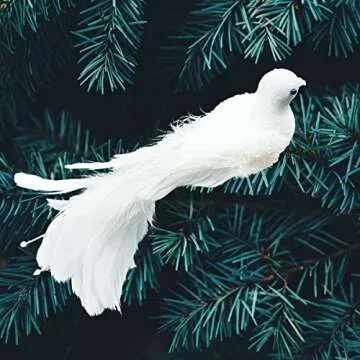 Yolococa White Birds Christmas Tree Decoration - 2pcs