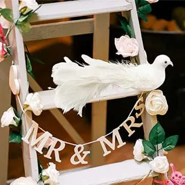 Yolococa White Birds Christmas Tree Decoration - 2pcs