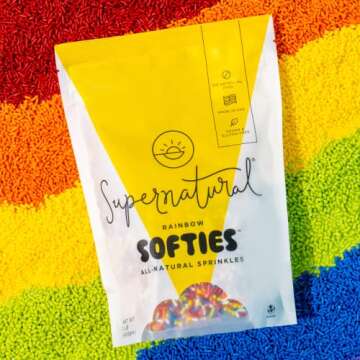 Rainbow Softies Natural Sprinkles - Vegan & Allergy-Friendly, 1lb