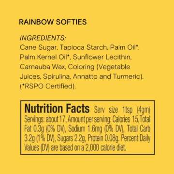 Rainbow Softies Natural Sprinkles - Vegan, Allergy-Free Ingredients