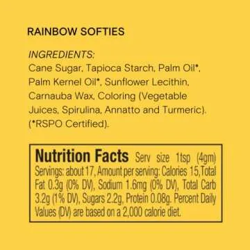 Rainbow Softies Natural Sprinkles - Vegan, Allergy-Free Ingredients