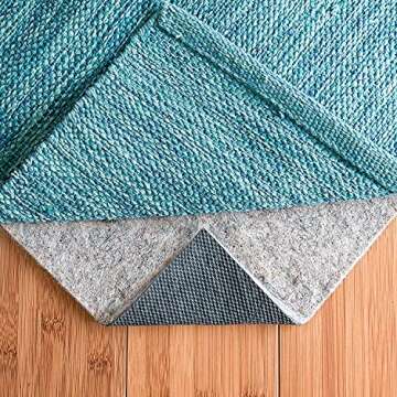 RUGPADUSA - Dual Surface - 8'x10' - 1/4" Thick - Felt + Rubber - Non-Slip Backing Rug Pad - Safe for...