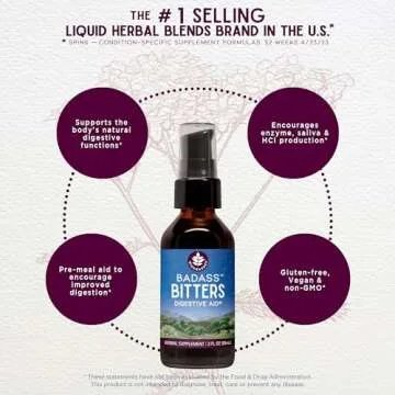 WishGarden Badass Bitters - Natural Digestive Support