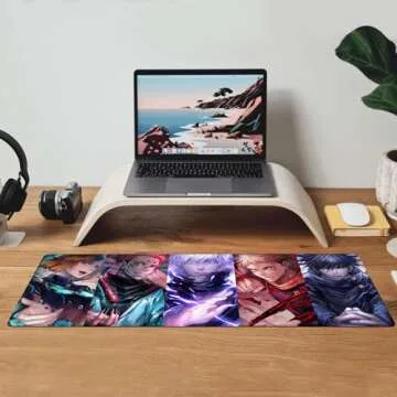 PAHOPUV Anime Jujutsu Kaisen Mouse Pad Non-Slip Rubber Desk Mat Extended Large Gaming Mousepad for Office Desk Decor 31.5 x 11.8inches x 3mm