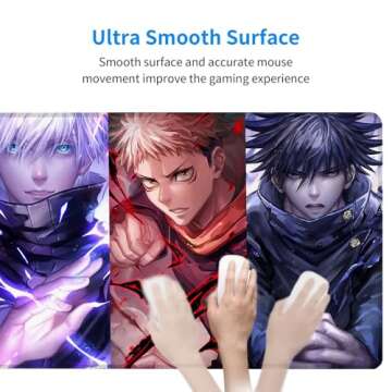 PAHOPUV Anime Jujutsu Kaisen Mouse Pad Non-Slip Rubber Desk Mat Extended Large Gaming Mousepad for Office Desk Decor 31.5 x 11.8inches x 3mm