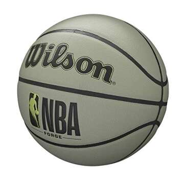 WILSON NBA Forge Series Indoor/Outdoor Basketball - Forge, Khaki, Size 5 - 27.5"