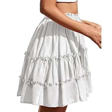 Chic NASHALYLY Women's Summer Boho Floral Mini Skirt