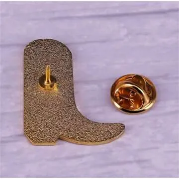 KUPOOL What Would Dolly Do? Cowboy Boot Metal Brooch Pin Country Music Boots Hard Enamel Lapel Pin B...