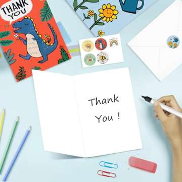 AhfuLife Cute Teacher Thank You Cards Set for Appreciation