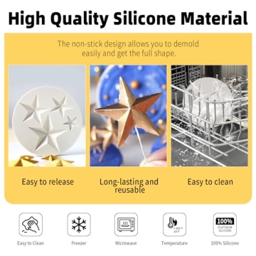 Star Silicone Chocolate Mold for Creative Baking & Crafting