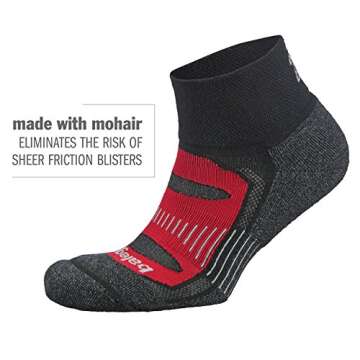 Balega Blister Resist Performance Quarter Athletic Running Socks for Men and Women (1 Pair), White, Small