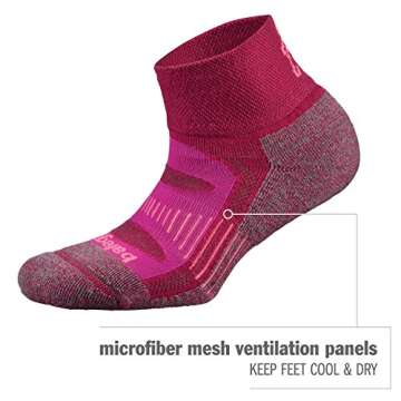 Balega Blister Resist Performance Quarter Athletic Running Socks for Men and Women (1 Pair), White, Small