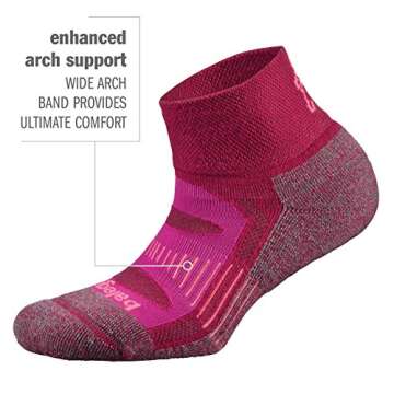 Balega Blister Resist Performance Quarter Athletic Running Socks for Men and Women (1 Pair), White, Small