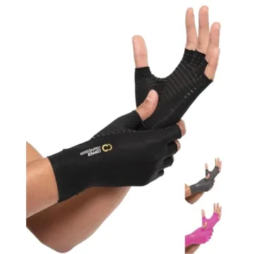 Copper Compression Arthritis Gloves | Fingerless Arthritis Carpal Tunnel Pain Relief Gloves For Men ...